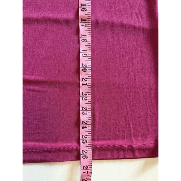 Chicos Travelers Slinky Top Sz 3 16/18 Pink Tunic Stretch Knit 3/4 Sleeve Classy - Picture 14 of 16